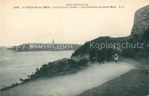Saint Servan_sur_Mer La Corniche dAleth Vue generale de Saint Malo Saint Servan_sur_Mer