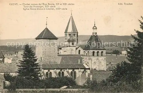Cluny Clocher roman de lEau Benite Tour des Fromages Eglise Notre Dame et Clocher Cluny