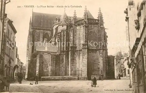 Vannes La Place Brulee Abside de la Cathedrale Vannes