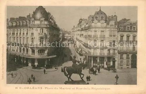 Orleans_Loiret Place du Martroi et Rue de la Republique Orleans_Loiret