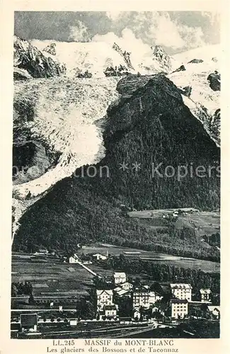 Mont Blanc Massif du Mont Blanc Les glaciers des Bossons et de Taconnaz Mont Blanc