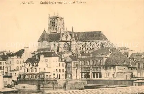 Meaux_Seine_et_Marne Cathedrale vue du quai Thiers Meaux_Seine_et_Marne