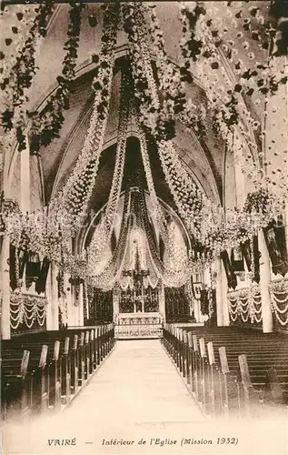 Vaire Interieur de l Eglise Mission 1932 Vaire