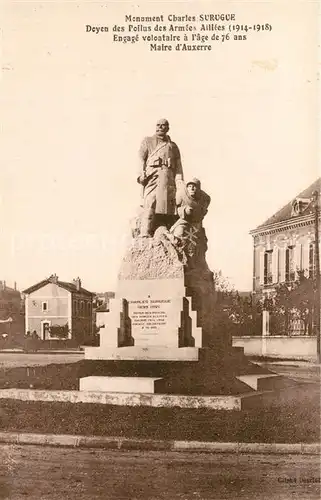 Auxerre Monument Charles Surugue Statue Auxerre