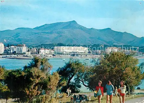 Saint Jean de Luz Vue de la pointe Sainte Barbe Massif de la Rhune Saint Jean de Luz