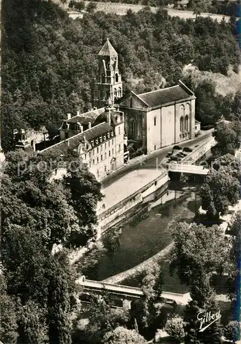 Brantome Vue aerienne sur la Dronne Abbaye et Clocher XIe siecle Brantome