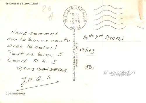 Saint Rambert d_Albon Une rue Bords de la riviere Pont vue aerienne Saint Rambert d Albon