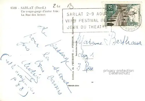 Sarlat la Caneda Un coupe gorge d autre fois Rues des Armes Sarlat la Caneda