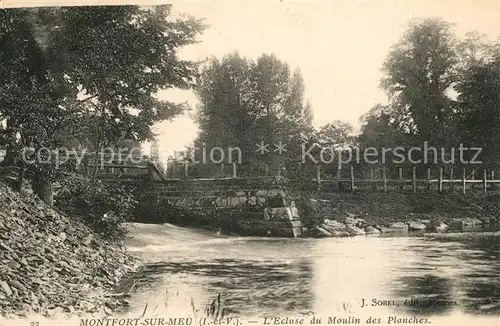Montfort sur Meu Ecluse du Moulin des Planches Montfort sur Meu