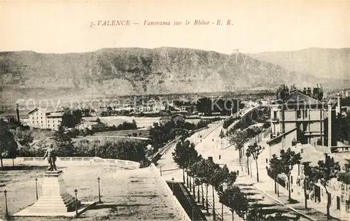 Valence_Drome Panorama sur le Rhone Monument Valence_Drome
