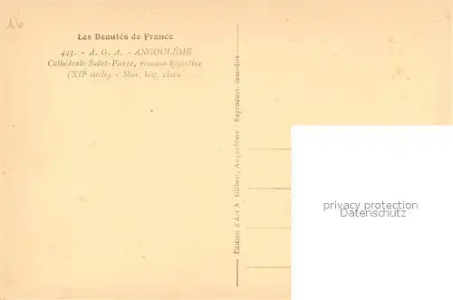 Angouleme Cathedrale Saint Pierre XIIe siecle Monument historique Angouleme