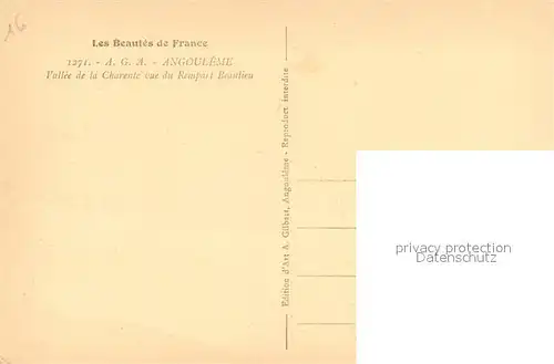 Angouleme Vallee de la Charente vue du Rempart Beaulieu Angouleme