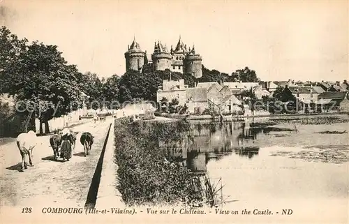 Combourg View sur le Chateau Etang Combourg