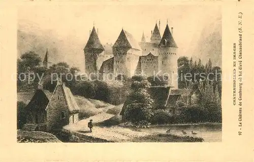 Combourg Chateau Chateaubriand en images Kuenstlerkarte Combourg