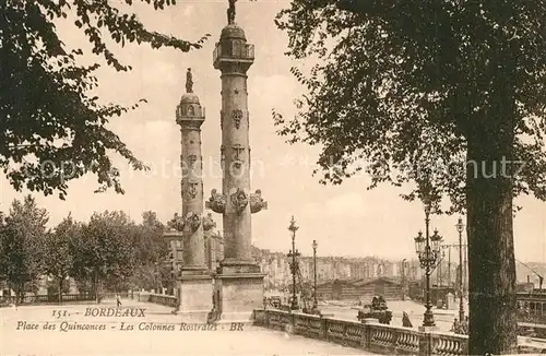 Bordeaux Place des Quinconces Colonnes Rostrales Bordeaux