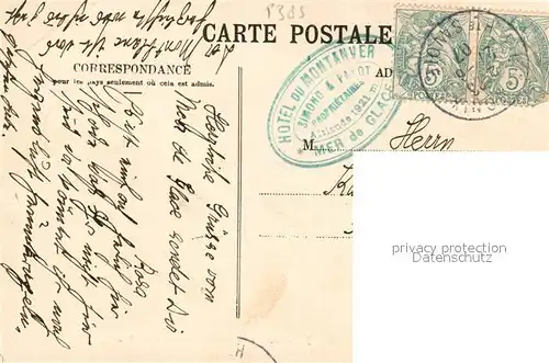 Chamonix Hotel du Montanvert Aiguille du Dru  Chamonix