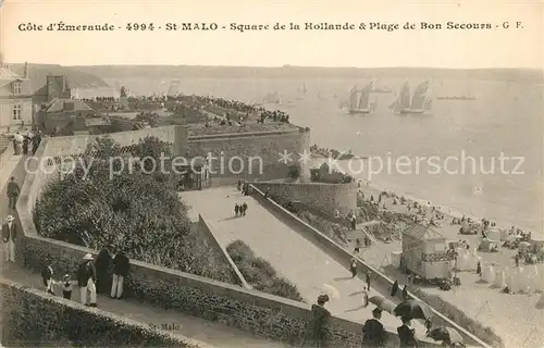Saint Malo_Ille et Vilaine_Bretagne Square de la Hollande Plage de Bon Secours  Saint Malo_Ille et Vilaine