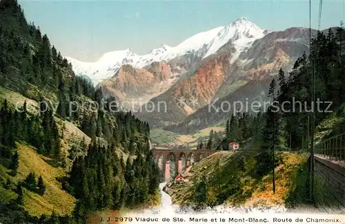 Mont Blanc Viaduc de Ste. Marie Route de Chamonix Mont Blanc