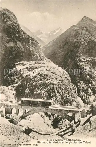 Finhaut Viaduc Glacier du Trient Ligne Martigny Chamonix  Finhaut