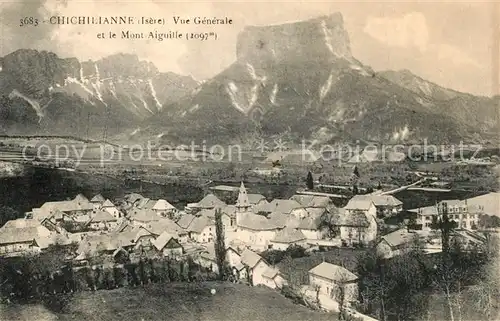 Chichilianne Vue generale et le Mont Aiguille Chichilianne