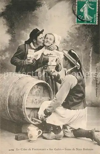 Fouesnant Le Cidre Ses Gaites Scene de Noce Bretonne Fouesnant