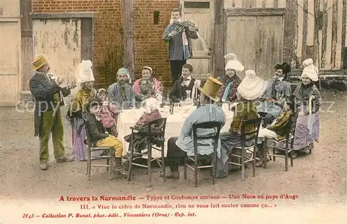 Normandie_Region Types Costumes anciens Une Noce en pays d Auge Normandie Region