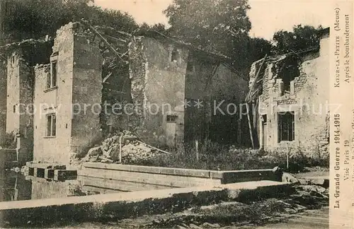 Koeur la Petite Apres le bombardement La Guerre 1914 15 Koeur la Petite