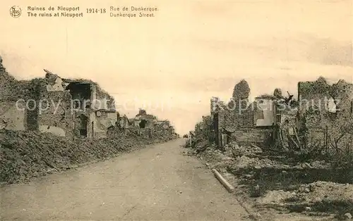 Nieuport Bains Ruines La Guerre 1914 18 Rue de Dunkerque Nieuport Bains