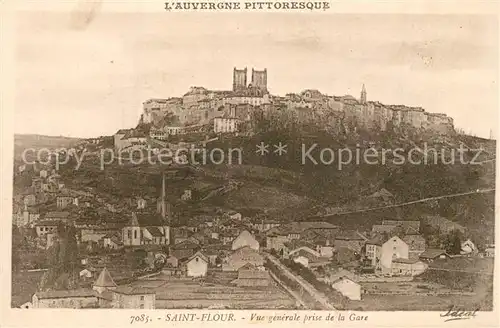 Saint Flour_Cantal Vue generale prise de la Gare Saint Flour Cantal