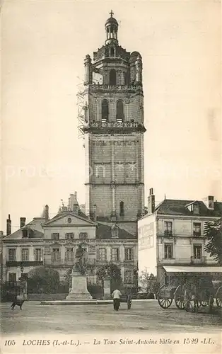 Loches_Indre_et_Loire La Tour Saint Antoine batie en 1529 Loches_Indre_et_Loire