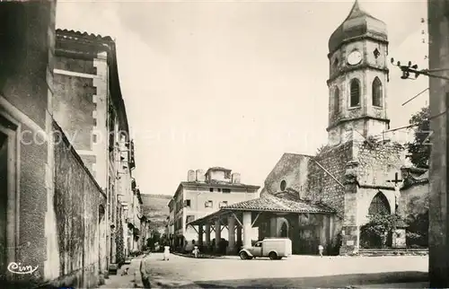 Le_Mas d_Azil Eglise et Grand Rue Le_Mas d_Azil