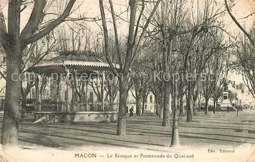 Macon_Saone et Loire Le Kiosque et Promenade du Quai sud Macon Saone et Loire