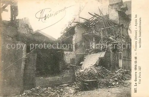 Verdun_Meuse La Guerre 1914 16 apres les terribles bombardement Verdun Meuse