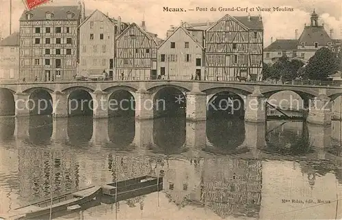 Meaux_Seine_et_Marne Pont du Grand Cerf et Vieux Moulins Meaux_Seine_et_Marne