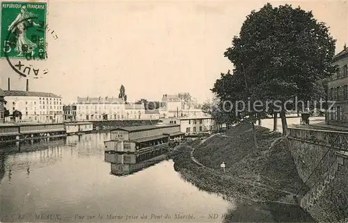 Meaux_Seine_et_Marne Vue sur la Marne prise du Pont du Marche Meaux_Seine_et_Marne