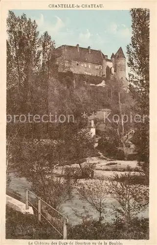 Chantelle Chateau des Ducs de Bourbon vu de la Bouble Chantelle