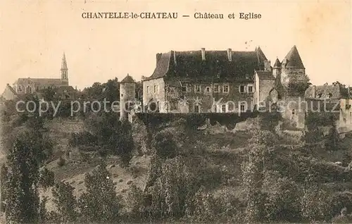 Chantelle Chateau et l Eglise Chantelle