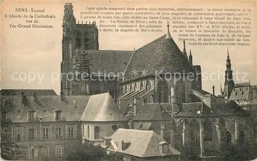 Sens_Yonne Abside de la Cathedrale vue de l ex Grand Seminaire Sens_Yonne