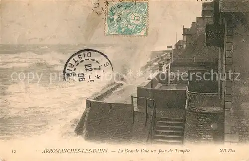 Arromanches les Bains La Grande Cale un jour de tempete Arromanches les Bains