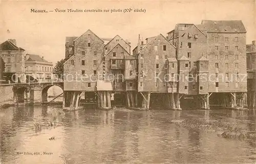 Meaux_Seine_et_Marne Vieux Moulins construits sur pilotis Meaux_Seine_et_Marne