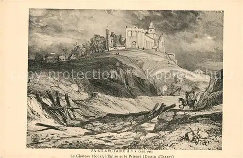 Saint Nectaire_Puy_de_Dome Le Chateau feodal lEglise et le Prieure  Saint Nectaire_Puy