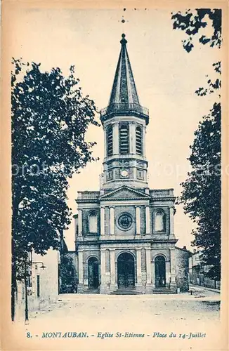 Montauban_Tarn et Garonne Eglise St Etienne Place du 14 Juillet 