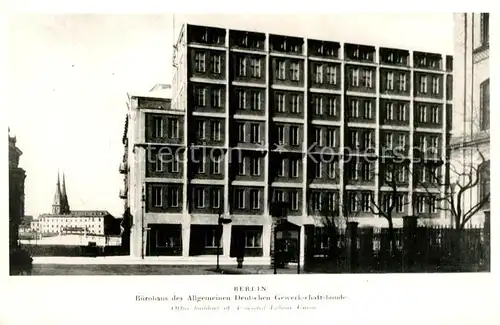 Berlin B?rohaus Allgemeine Deutsche Gewerkschaftsbund Berlin