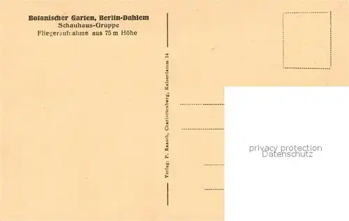 Dahlem_Berlin Botanischer Garten Fliegeraufnahme Dahlem_Berlin