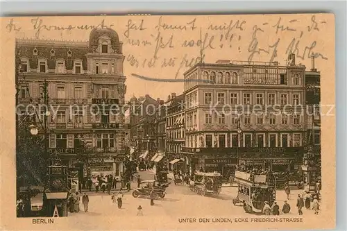 Berlin Unter den Linden Ecke Friedrich Strasse  Berlin