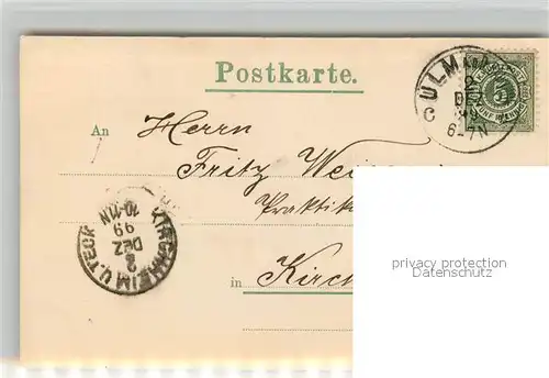 Ulm_Donau Die Blau bei Mondschein Ulm_Donau