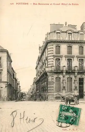 Poitiers_Vienne Rue Boncenne et Grand Hotel du Palais Poitiers Vienne