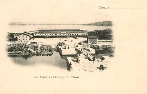 Sete_Cette La Gare et lEtang de Thau 