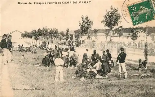 Camp_de_Mailly Bivouac des Troupes a larrivee au Camp Camp_de_Mailly