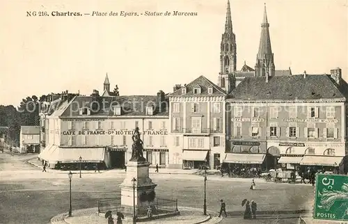 Chartres_Eure_et_Loir Place des Epars Statue de Marceau Chartres_Eure_et_Loir